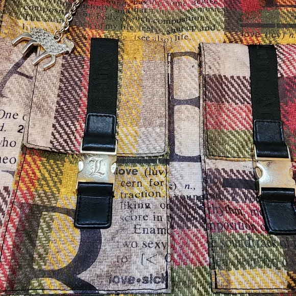 L.A.M.B. Lesportsac Donegal plaid tote